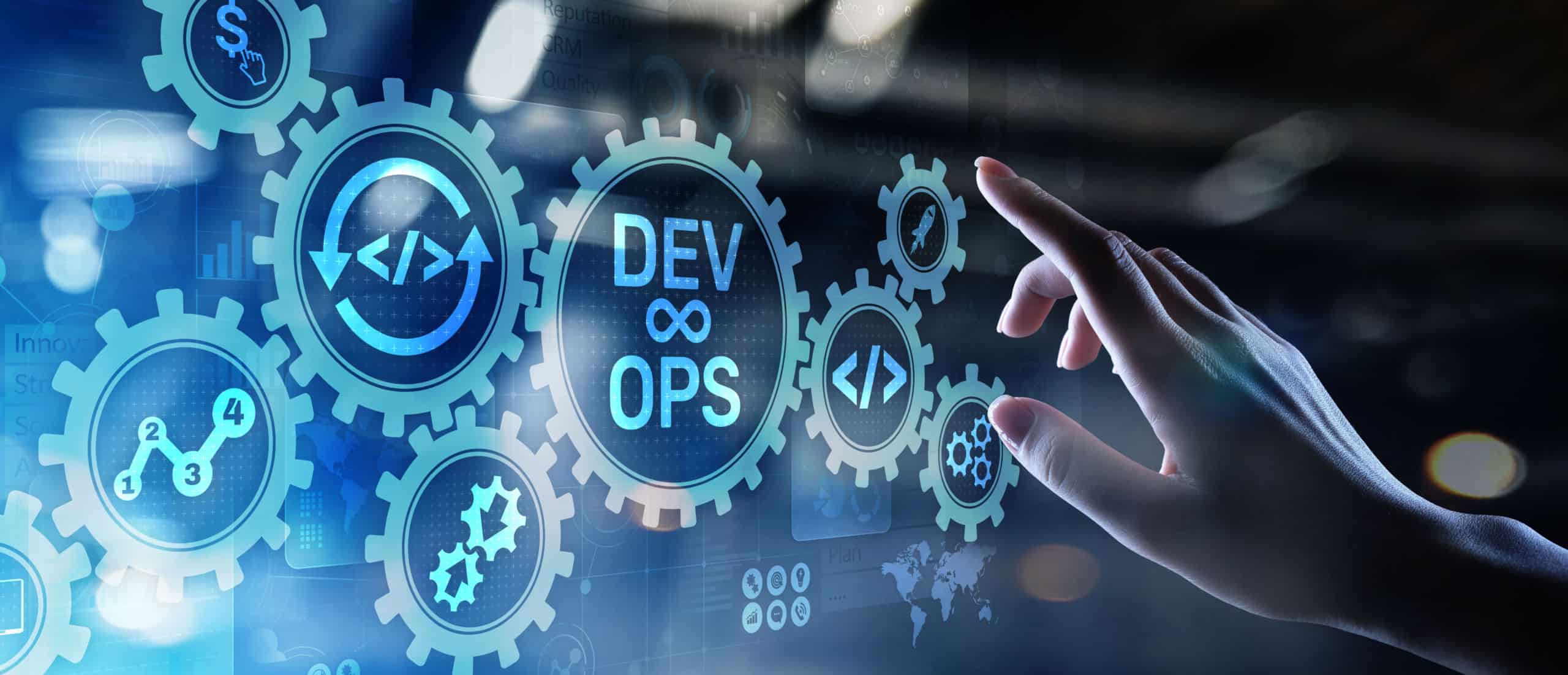 Concept du développement DevOps Agile sur un écran virtuel